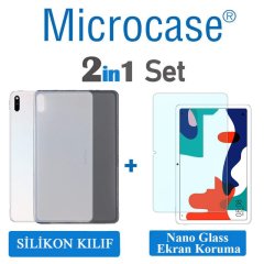 Microcase Huawei MatePad 10.4 inch Silikon Kılıf Şeffaf+ Nano Esnek Film