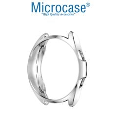 Microcase Samsung Galaxy Watch3 41 mm Önü Açık Tasarım Silikon Kılıf - Gümüş