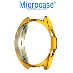 Microcase Samsung Galaxy Watch3 41 mm Önü Açık Tasarım Silikon Kılıf - Gold