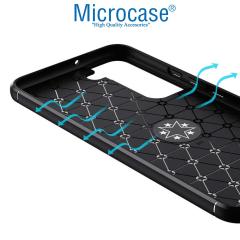 Microcase Samsung Galaxy S22 Plus Focus Serisi Yüzük Standlı Silikon Kılıf - Siyah