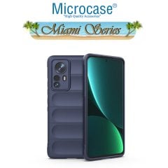 Microcase Xiaomi 12S Miami Serisi Darbeye Dayanıklı Silikon Kılıf - Lacivert