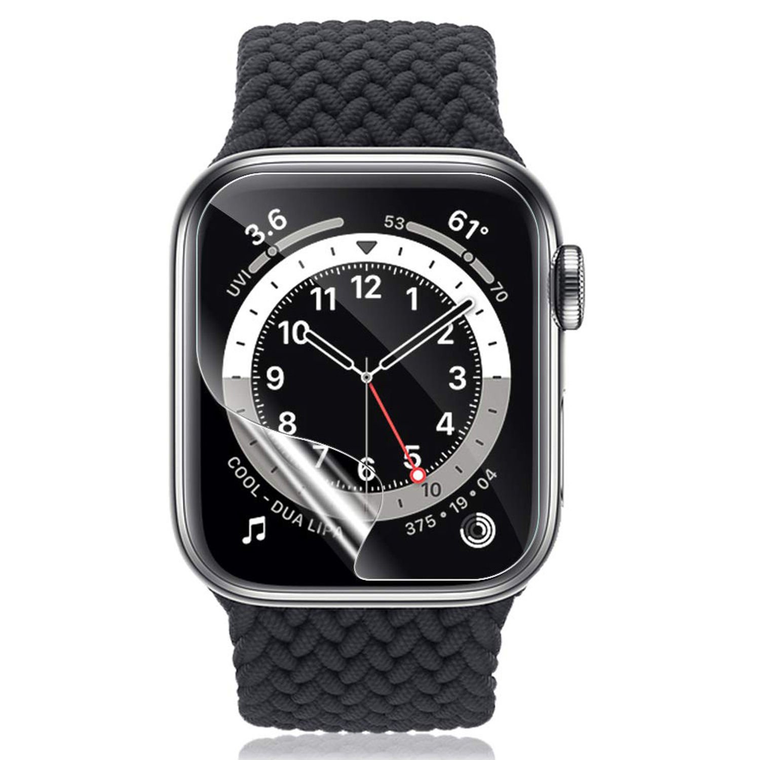 Microcase Apple Watch 8 45 mm Diamond Serisi Parmak İzi Bırakmayan TPU Ekran Koruma Filmi - Şeffaf