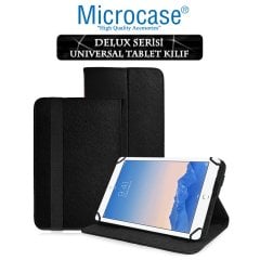 Microcase iPad Air 2 Delüx Serisi Universal Standlı Deri Kılıf - Siyah