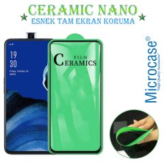 Microcase Oppo Reno 2Z Tam Kaplayan Esnek Ceramic Nano Ekran Koruma - Siyah