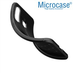 Microcase Samsung Galaxy A60 Leather Tpu Silikon Kılıf - Siyah + Tempered Glass Cam Koruma (SEÇENEKLİ)