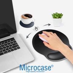 Microcase DS104 Kaydırmaz Silikon Tabanlı Fil Baskılı Bilek Destekli Mouse Pad 22x25cm - AL3825