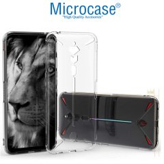 Microcase ZTE Nubia Red Magic 3 - 3S İnce 0.2 mm Soft Silikon Kılıf - Şeffaf + Tempered Glass Cam Koruma