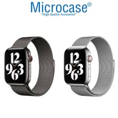 Microcase Apple Watch Seri 4 - 5 40mm Metal Mıknatıslı Kordon Kayış M-L KY6 (SEÇENEKLİ)