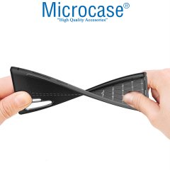 Microcase Samsung Note 10 Plus Leather Tpu Silikon Kılıf - Siyah