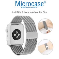 Microcase Apple Watch SE 40mm Metal Mıknatıslı Kordon Kayış M-L KY6 (SEÇENEKLİ)