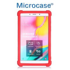 Microcase Samsung Galaxy Tab A 8.0 inch 2019 T290 T295 T297 Tablet Standlı Silikon Kılıf - Kırmızı