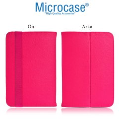 Microcase iPad Mini 4 Delüx Serisi Universal Standlı Deri Kılıf - Pembe