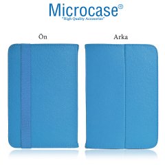 Microcase iPad Mini 4 Delüx Serisi Universal Standlı Deri Kılıf - Turkuaz