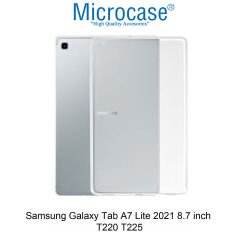 Microcase Samsung Galaxy Tab A7 Lite 2021 8.7 inch T220 T225 Tablet Silikon Kılıf - Şeffaf
