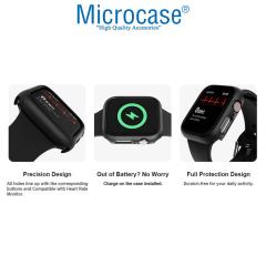 Microcase Apple Watch 7 45 mm Önü Açık Sert Plastik Kılıf - Bordo KN03
