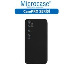 Microcase Xiaomi Mi Note 10 CamPRO Serisi Kamera Korumalı Silikon Kılıf - Siyah