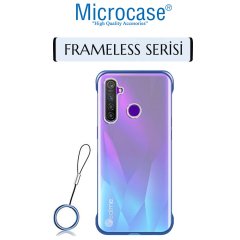 Microcase Realme 5 Pro Frameless Serisi Sert Rubber Kılıf - Mavi