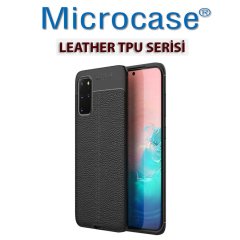 Microcase Samsung Galaxy S20 Plus Leather Tpu Silikon Kılıf - Siyah