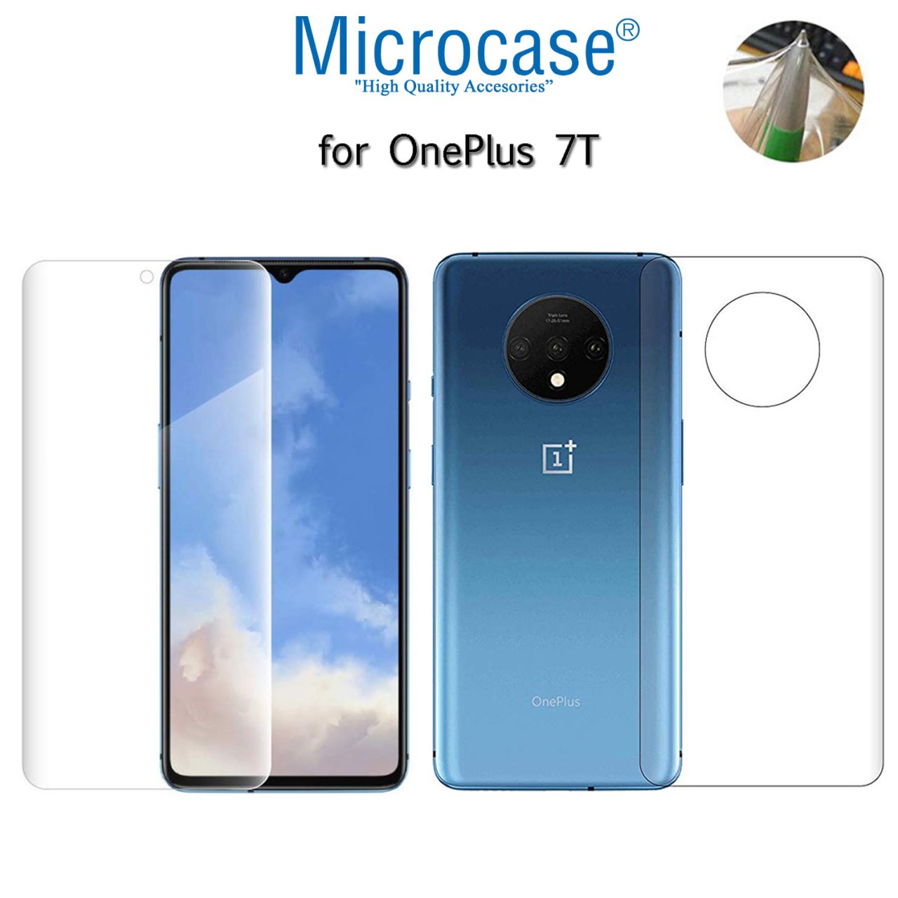 Microcase OnePlus 7T Full Ön Arka Kaplama Koruma Filmi