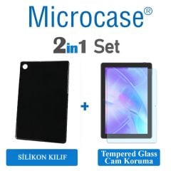 Microcase Huawei Matepad T10 9.7 inch Tablet Silikon Soft Kılıf + Siyah + Ekran Koruma (SEÇENEKLi)