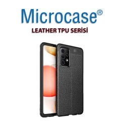 Microcase Samsung Galaxy A72 Leather Tpu Silikon Kılıf - Siyah