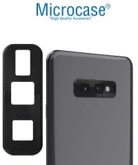 Microcase Samsung Galaxy S10e Kamera Lens Koruma Halkası - Kapalı Tasarım Siyah