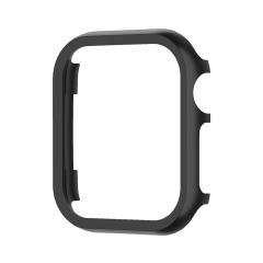 Microcase Apple Watch 7 41mm Metal Çerçeve Kılıf - Siyah KN07