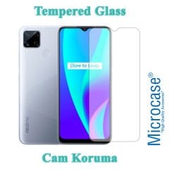 Microcase Realme C15 Tempered Glass Cam Ekran Koruma
