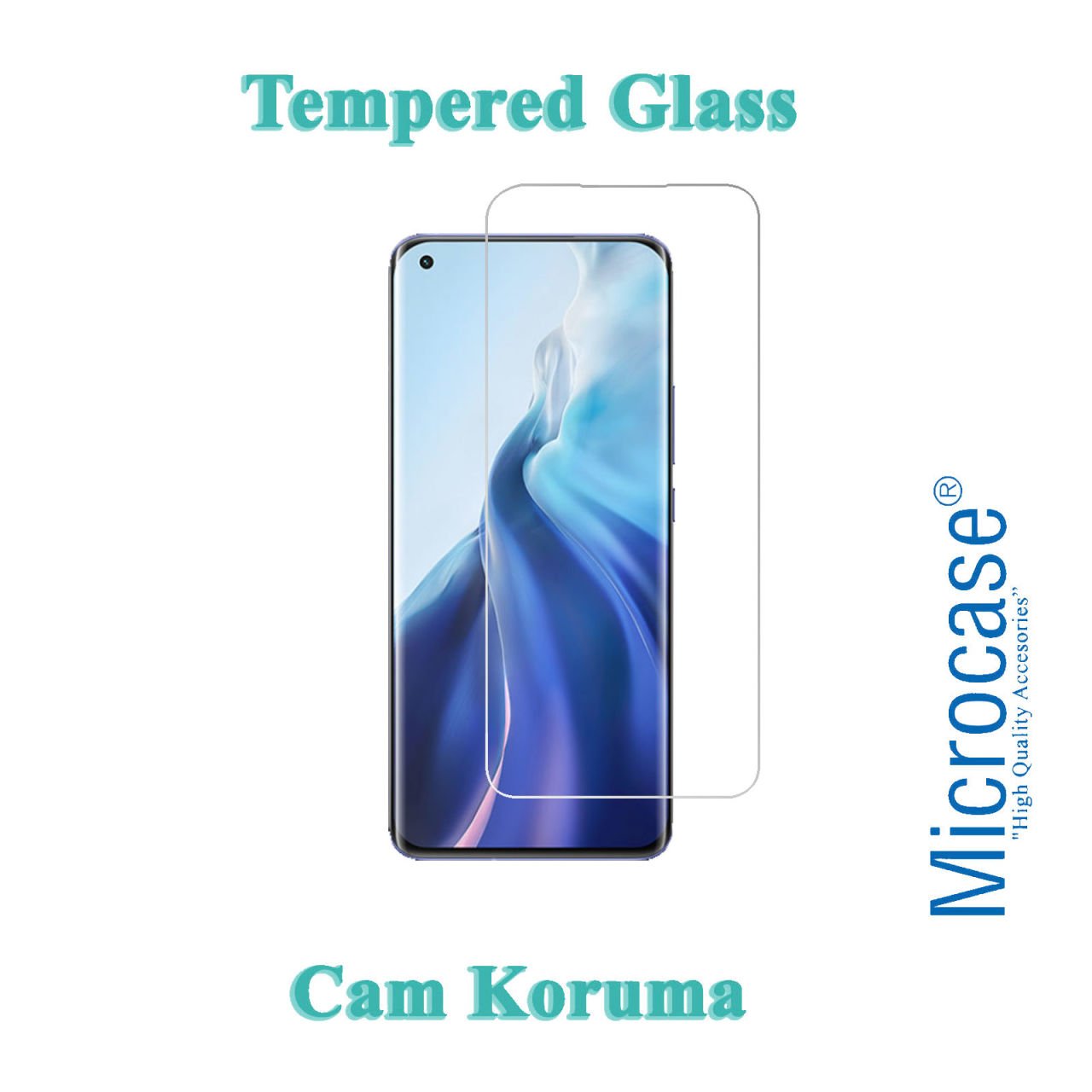 Microcase Xiaomi Mi 11 Tempered Glass Cam Ekran Koruma
