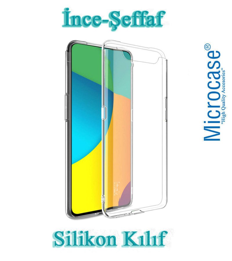 Microcase Samsung Galaxy A90 İnce 0.2 mm Soft Silikon Kılıf - Şeffaf