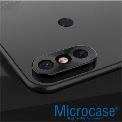 Microcase Xiaomi Mi Mix 3 Kamera Lens Koruma Halkası - Kapalı Tasarım Siyah