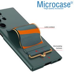 Microcase Samsung Galaxy S23 Ultra Parmak Tutuculu Kayış Askılı Plastik Kılıf - AL3565