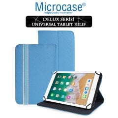 Microcase iPad 9.7 2018 Delüx Serisi Universal Standlı Deri Kılıf - Turkuaz