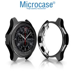 Microcase Samsung Galaxy Watch 46 mm Önü Açık Tasarım Silikon Kılıf - Siyah