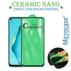 Microcase Huawei P40 Lite Tam Kaplayan Esnek Ceramic Nano Ekran Koruma - Siyah