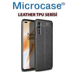 Microcase Oneplus Nord Leather Tpu Silikon Kılıf - Siyah