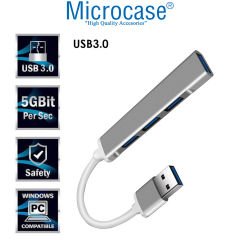 Microcase USB 3.0 4 Port Çoklayıcı HUB Alüminyum Slim Kasa - AL3789