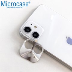 Microcase iPhone 11 Kamera Lens Koruma Halkası - Kapalı Tasarım Gümüş