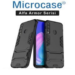 Microcase Huawei P40 Lite E / Y7P Alfa Armor Standlı Perfect Koruma Kılıf