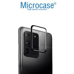 Microcase Samsung Galaxy Note 20 Ultra Kamera Lens Koruma Halkası - Açık Tasarım Siyah