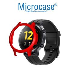 Microcase Oppo Realme Watch S Önü Açık Tasarım Rubber Kılıf - Kırmızı