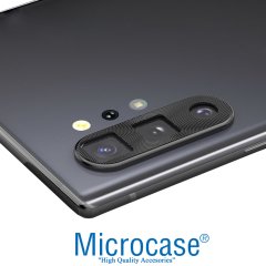 Microcase Samsung Galaxy Note 10 Plus Kamera Lens Koruma Halkası - Kapalı Tasarım Siyah