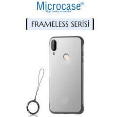 Microcase Xiaomi Redmi Note 7 - Note 7 Pro Frameless Serisi Sert Rubber Kılıf - Siyah + Tempered Glass Cam Koruma (SEÇENEKLİ)