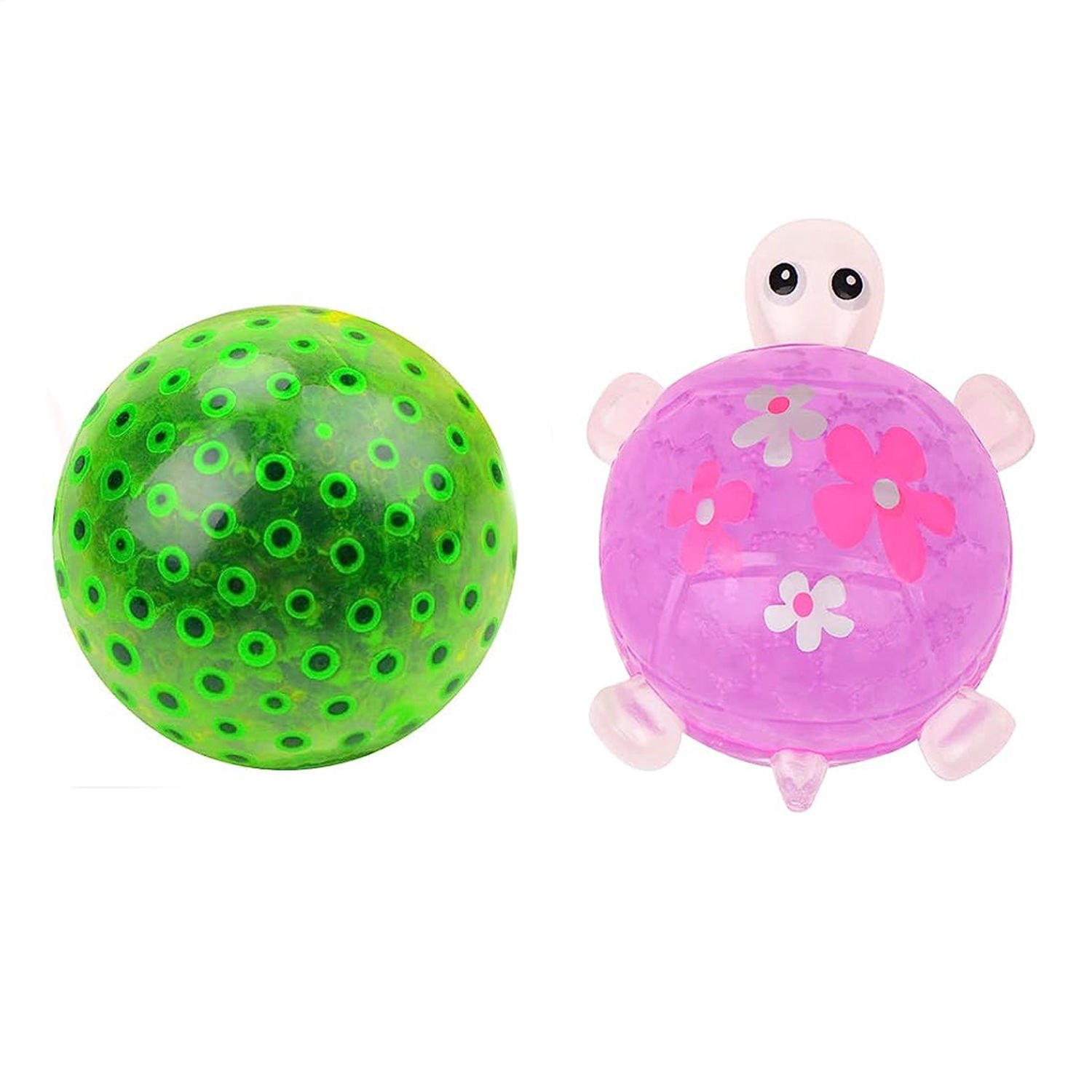 Microcase Yumuşak Kaplumbağa ve Renkli Boncuk Desenli Patlamaz Stres Giderici Sıkma Topu Antistres Stres Topu AL3959