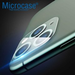 Microcase iPhone 11 Pro 3D Kamera Koruyucu Tempered Glass Şeffaf