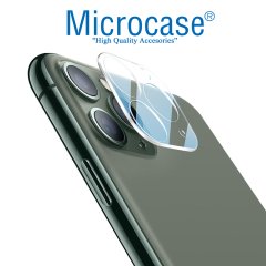 Microcase iPhone 11 Pro Max 3D Kamera Koruyucu Tempered Glass Şeffaf