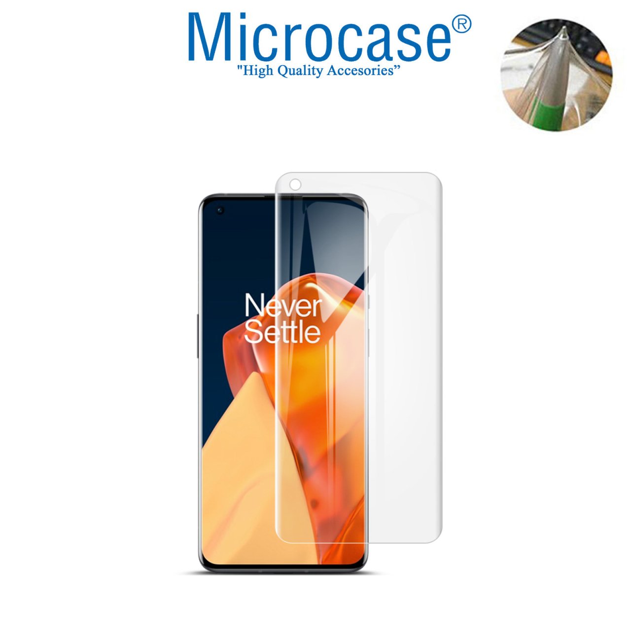Microcase OnePlus 9 Pro Full Ön Kaplama TPU Soft Koruma Filmi
