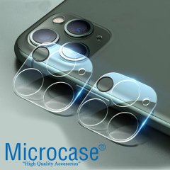 Microcase iPhone 11 Pro Max 3D Kamera Camı Lens Koruyucu Glass Şeffaf Night BEAT version