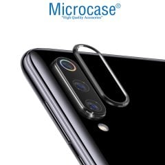 Microcase Xiaomi Mi 9 Lite Kamera Lens Koruma Halkası - Açık Tasarım Siyah