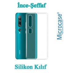 Microcase Xiaomi Mi 10 İnce 0.2 mm Soft Silikon Kılıf - Şeffaf